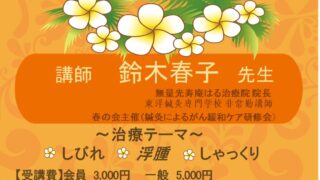 令和6年3月17日「ガンの緩和ケア×鍼灸」スキルアップ研修会